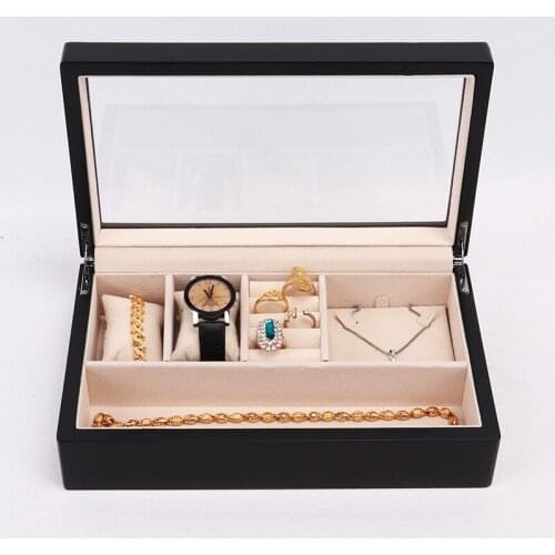 VoltaBox 2021 New Jewelry Storage Box High Grade Wooden Watch Bracelet Necklace Earring Box Pearl Treasure Box Jewerly Organizer