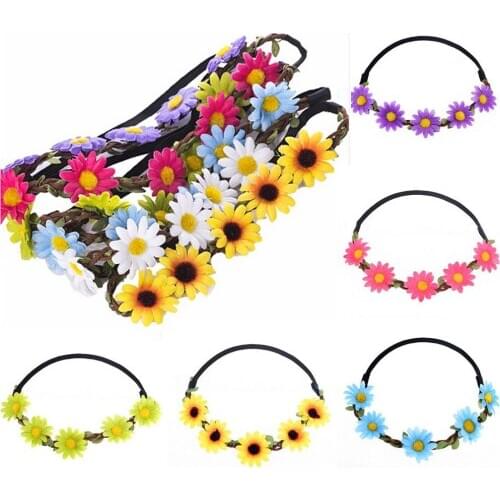 New Sun Flowers Hair Band/Head Band Head Scarf Wrap Hair Bow Beach Party Girls