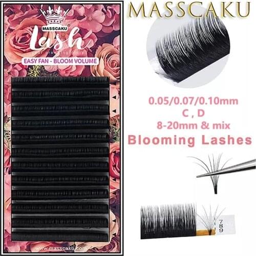 New arrived 0.05/0.07/0.10 C/D 1 pcs magic eyelash volume easy to make fan effect false eyelash and blooming faux mink lashes