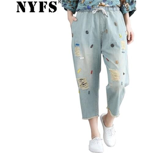 Женские рваные джинсы NYFS China At AliExpress