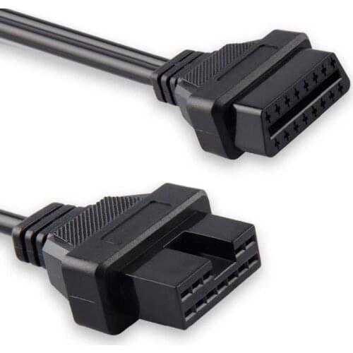 12 To 16 Pin Car OBD Adapter ELM327 Connector OBD2 Extension Diagnostic Cable For MITSUBISHI HYUNDAI Automobiles