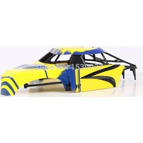 Split Body Shell Set+Plastic Roll Cage Fit for 1/5 HPI ROVAN ROFUN KM GTB TS BAJA 5T 5SC