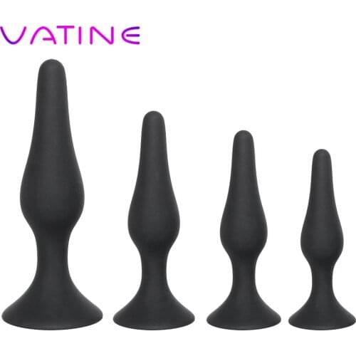 VATINE Black Butt Plug for Beginner Erotic Anal Sex Toys for Men Women Anal Plug Prostate Massager Adult Products
