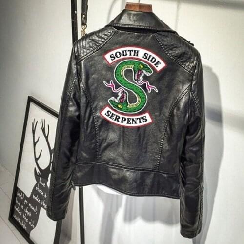 Women Leather Jacket Riverdale Jacket Southside Serpents Streetwear Leather Brand Jacket Autumn Fashion