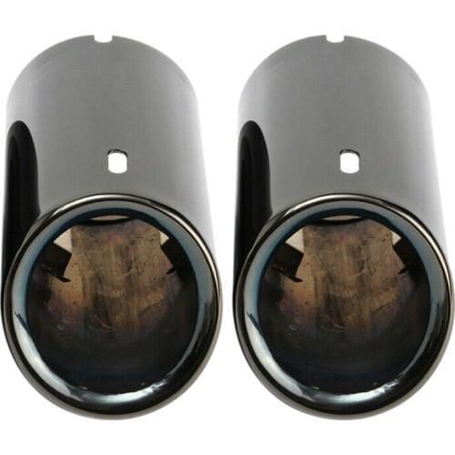2X Titanium Black Car Exhaust Pipes Tail Tips for BMW E90 E92 325 328I 3 Series