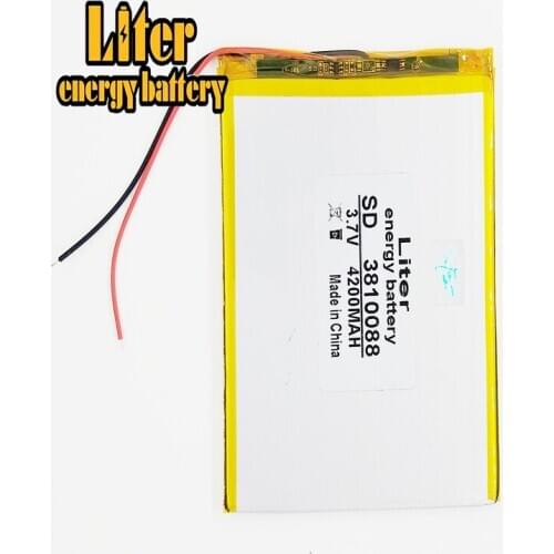 3.7V 4200mah 3810088 Lithium polymer Tablet Battery with protection board For Tablet PC Di
