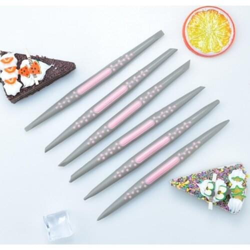 6Pcs/Set Home Small Easy Operate Cake Decorating Tools Double Head Non-slip Plastic Shaping Modeling Sets Accessories Supplies