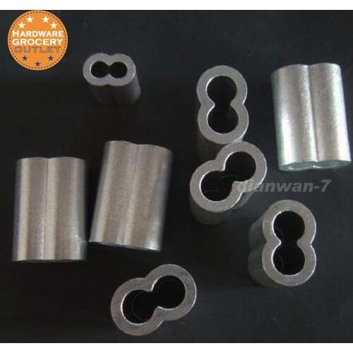 M2.5 Aluminum Crimping Loop Sleeves Cable Crimp, 100pcs