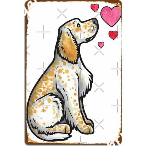English Setter Love Metal Plaque Poster Funny Cinema Wall Mural Mural Painting Tin Sign Poster