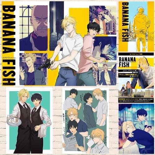 Banana Fish Japanese Anime Cartoon Posters And Prints Wall Art coated Painting For Living Room Decoration Home Decor Unframed
