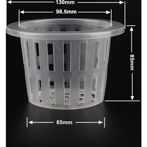 98mm Net Cup 50pcs Soilless Grow Aquaponics Hydroponics Net Pot Mesh Basket Planting Cup Hydroponic NFT