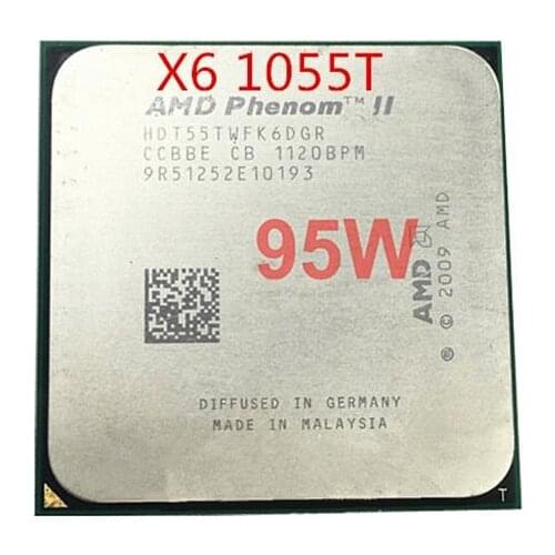 Free Shipping AMD Phenom II X6 1055T 95W CPU processor 2.8GHz AM3 938 Processor Six-Core 6M HDT55TWFK6DGR scrattered piece