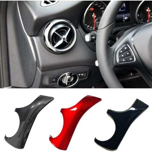 ABS Carbon Fiber Grain Driver Side Decoraion Cover Fit For Mercedes Benz GLA CLA A Class 200 220 W176 X156 C117 X117 2015-2018