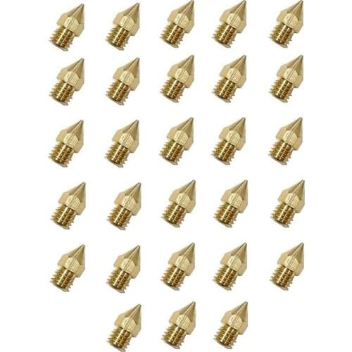 28 Pieces 3D Printer Nozzles MK8 Nozzle 0.2mm,0.3mm,0.4mm,0.5mm,0.6mm,0.8mm,1.0mm Extruder Print Head for 3D Printer Makerbot Cr