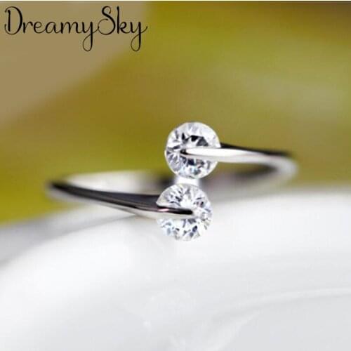 Hot Sale Charm Open Crystal Beads Rings for Women Men Adjustable Size Finger Rings Valentines Day Gift Jewelry 2021 New