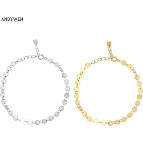 Kikichicc 100% 925 Sterling Silver Gold Coins Chain Bracelet Luxury Women Fine Jewelry 2020 Rock Punk Fashion Special Jewels