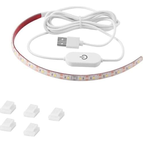 Sewing Machine Light Strip Dimmable LED Lighting Kit With ON/Off Press Dimmer And USB Power Supply, Daylight 6500K