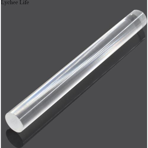 Lychee Life Transparent Acrylic Clay Roller Rolling Pin Durable Polymer Clay Slime Solid Acrylic Sticks Toy For Children