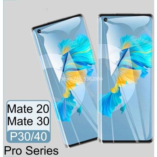 Mate 30 Pro 5G Screen Protector for Huawei P30 P40 Pro P30pro P40pro Tempered Glas Full Glue 3D Curved Film on Mate30 Mate20 Pro