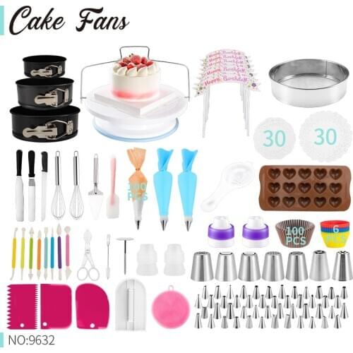 Cake decorating tools set cake decorating tools set with turn table cake deorating tools set diy cake accessories 367 tools