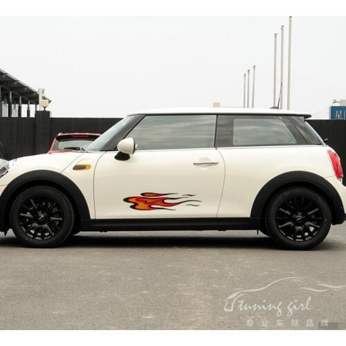 Car Stickers Flames Fire Blaze Elemental Colorful Decals For Motorcycle Auto Tuning Styling Duad 58x13cm D15