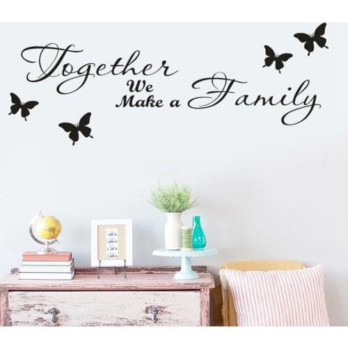 Phrase Wall Stickers Bedroom Living Room DIY Detachable Waterproof Self-Adhesive Art Wall Decoration Black 57X20 CM