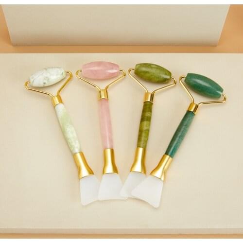 New Roller Massager for Face Jade Roller Facial Natural Gouache Scraper Body Back Beauty Skin Care Slimming Massagers Roller