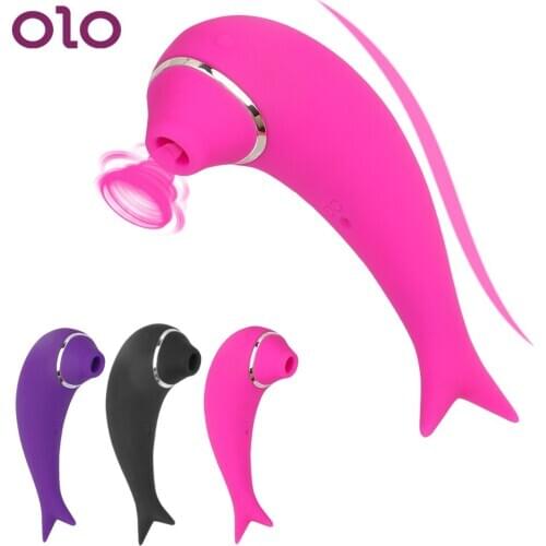 OLO Silicone Clit Sucker Vibrator Tongue Vibrator Sex Toys for Women Vagina Massager Oral Sex Nipple Sucker Clitoris Stimulator