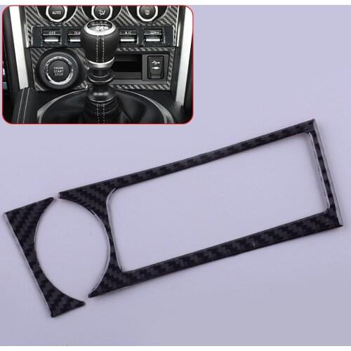 Car Carbon Fiber Ignition Switch Panel Trims Covers Styling Fit For Toyota GT86 Scion FR-S Subaru BRZ 2012 2013-2017 LHD
