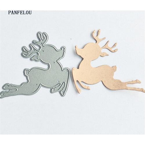 PANFELOU Easter The Running deer Scrapbooking DIY album cards paper die metal craft stencils punch cuts dies cutting