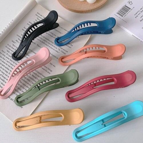 Candy Color Plastic Duckbill Hair Clips Hair Claws For Women Girls Large Plastic Clips Crabs Wash Face Hairpins Hair Accessories