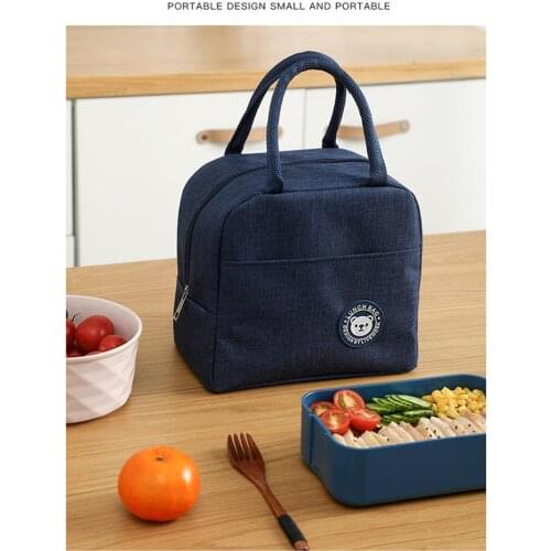 Portable Lunch Bag New Thermal Insulated Lunch Box Tote Cooler Handbag Bento Pouch Dinner Container School Office Dinner Bag