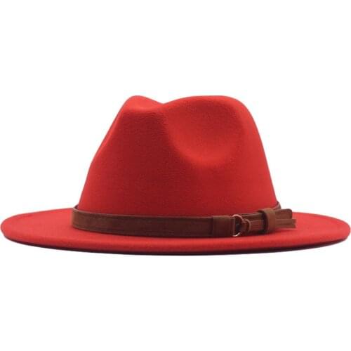 Men Hats Women Wide Brim Solid Color With Band Belt Fedora Hats Felted Vintage Casual Ourdoor Black Green New Winter Hats Women