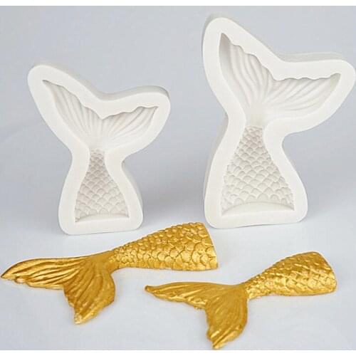 Mermaid Tail Silicone Molds For Baking Fondant Cupcake Cake Decorating Baking Tools Soap Mold Kitchen Baking Accessories M1128