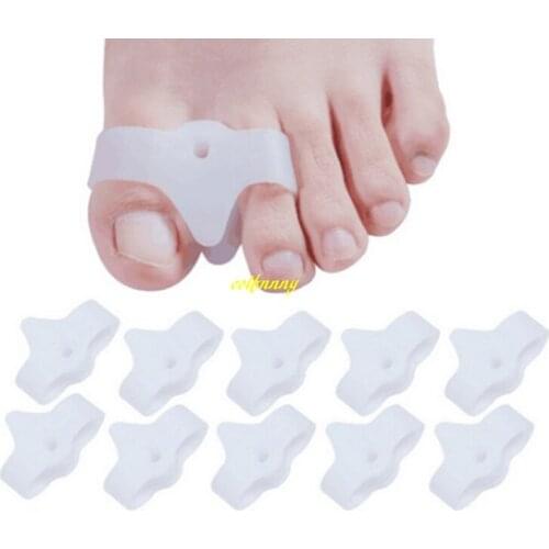 100Paris/lot Silicone Gel Thumb Corrector Hallux Valgus Foot Bone Orthosis Device Feet Care Double Ring Appliance Brace Support