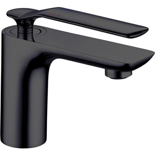 Torneira Matt Black Single Handle Brass Body Faucets Mixers Tap For Basin