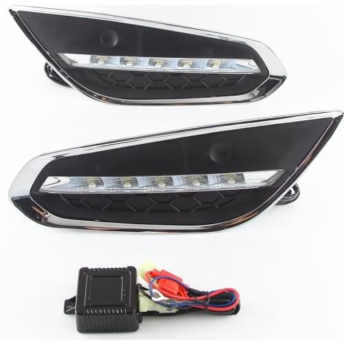 For Volvo S60 V60 2011/2012/2013 Light-Off Style Relay Waterproof Matte ABS Car DRL 12V LED Daytime Running Light Daylight
