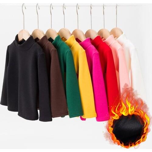 2020 Spring Autumn Kids Top Clothes Thicken Warm Children Shirts For Girls & Boys 100% Cotton Candy Color Boys Girls Shirts