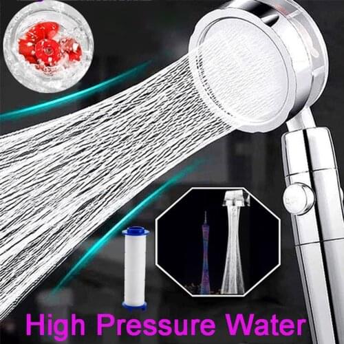 360 Rotated Rainfall Shower Head High Pressure Water Saving Spray Shower Head Bathroom Hand-held Pressurized Massage Shower