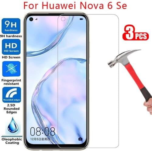 Protective tempered glass for huawei nova 6 se 6se screen protector on nova6se film huawey huwei hawei huawi huawe huawai hawawi