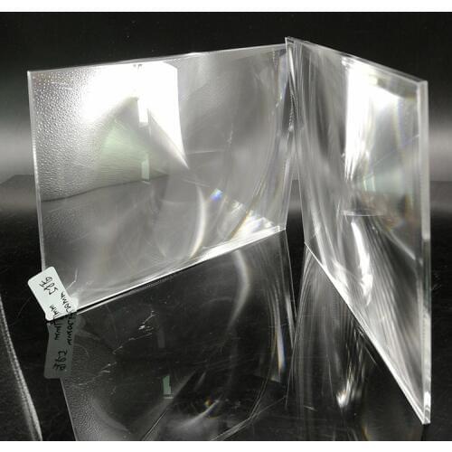 Factory made 2 pcs/set 10.1 inch rectangle optical pmma plastic Fresnel Lens for professional diy projector kit lens
