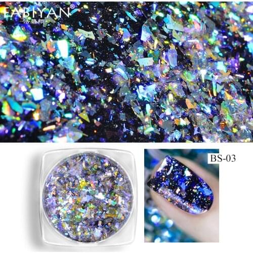 Nail Art Mirror Sequins Chameleon Aurora Laser Star Foil Paillette Irregular Glitter Powder Flakes UV Gel Polish Tips Decoration
