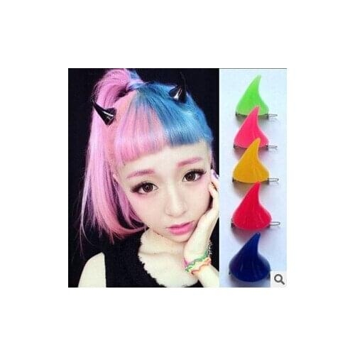 1 Pair Small Demon Gothic Party Cosplay Costume Pin Hairpins Costume Horn Halloween Hair Accessories Clip