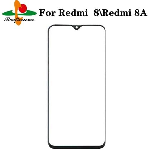 10Pcs\lot Front Panel For Xiaomi Redmi 8 Redmi 8A Touch Screen Front Glass Lens Outer Glass Replace Parts