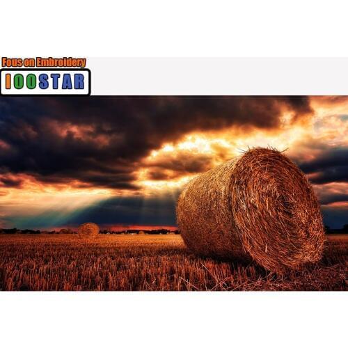 100% Full 5D Diy Square/Round Diamond painting Prairie landscape 3D Diamond Painting Rhinestones Paintings Embroidery