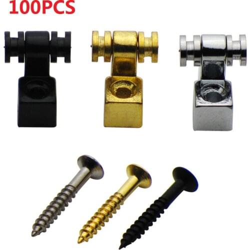 100PCS Electric Guitars Roller String Trees Retainer Alloy Guitar Accessories Parts Black Gold Silver for ST TL Electric Guitar