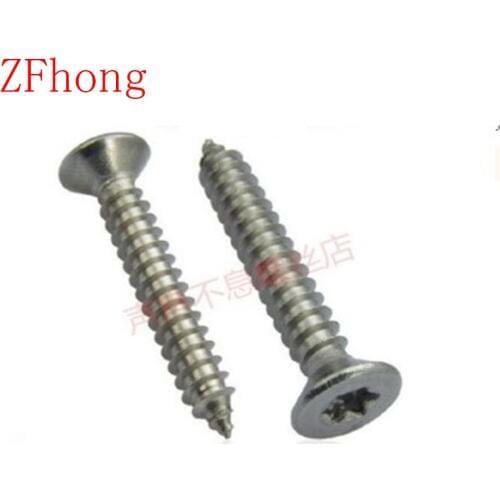 100pcs/lot ST3.9*8/10/13/16/19/25/30/35/38 Stainless Steel A2 torx screw SUS 304 Flat head self tapping torx screw