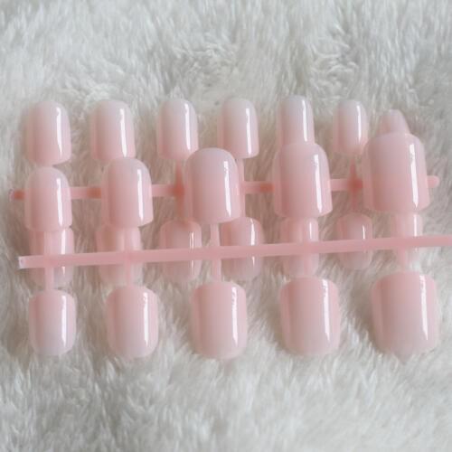 2020 Fashion Women candy false nails false nails short round tail tip Baby powder N096