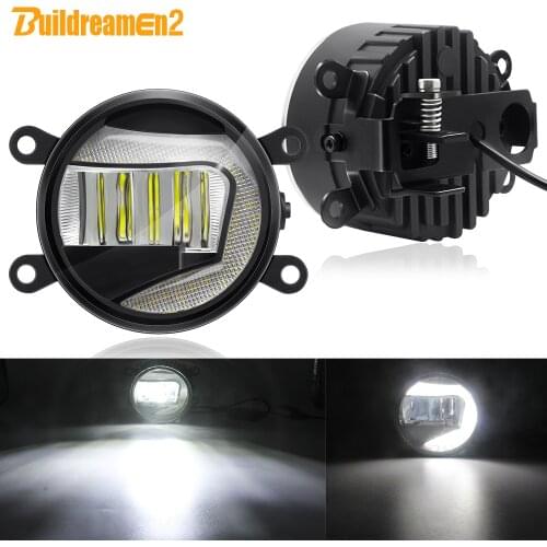 2IN1 Fog Light + Daytime Running Light Car LED Fog Lamp DRL 12V For Mazda Lincoln Scion FR-S Dacia Duster Logan Sandero Solenza