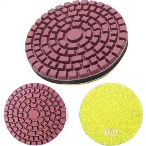 3 Inch 80mm Floor Polishing Pad 3 Pcs/Lot Thickened Diamond Resin Bond Concrete Polishing Pad Flexible Grinding Sanding Discs
